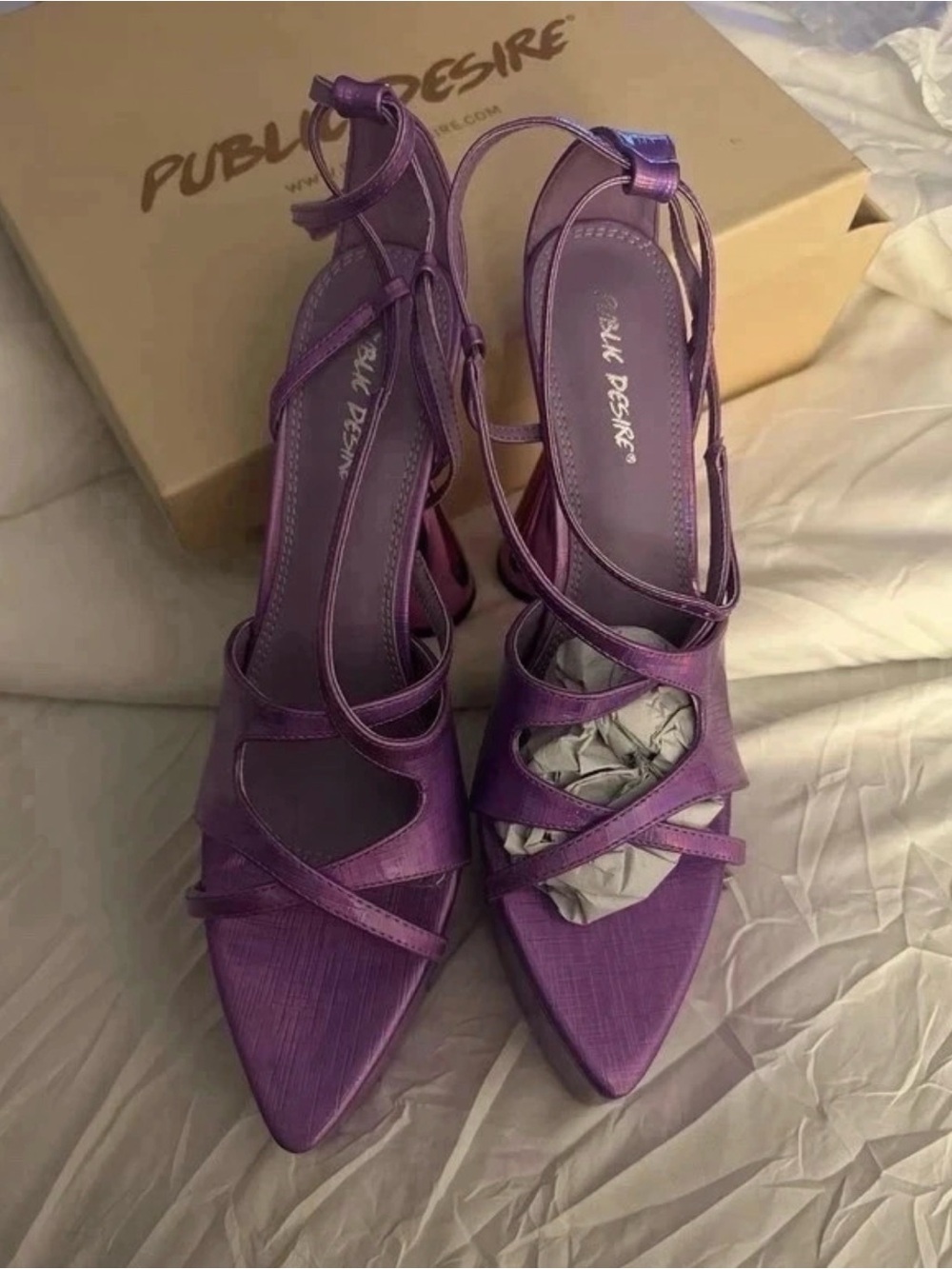 Purple Public Desire Heels